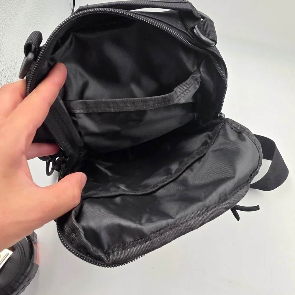 Black Tactical Sling Bag MOLLE Messenger Shoulder Pack Utility EDC Gear